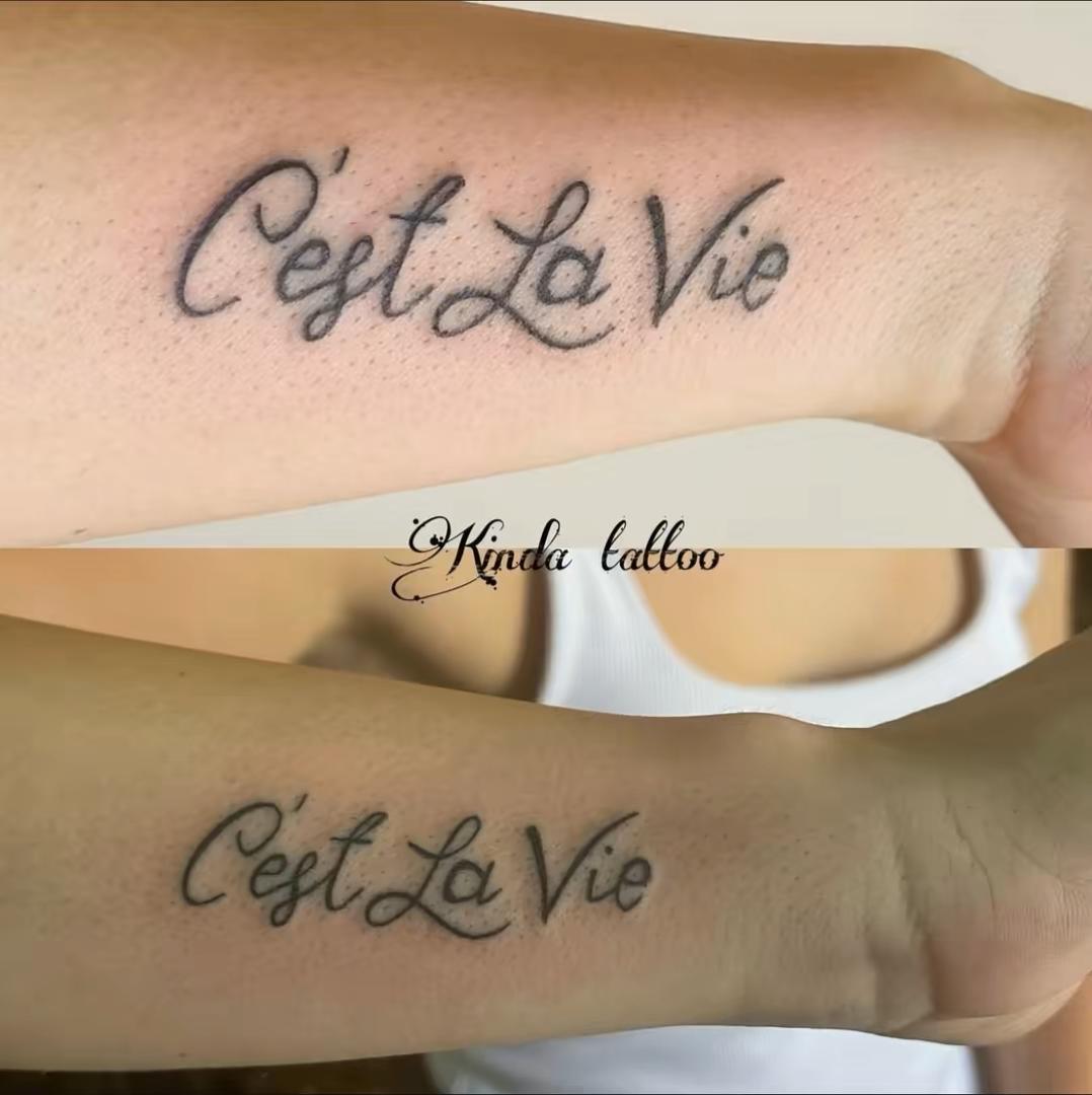 Arabic calligraphy fine line tattoo — Kinda Tattoo Lebanon