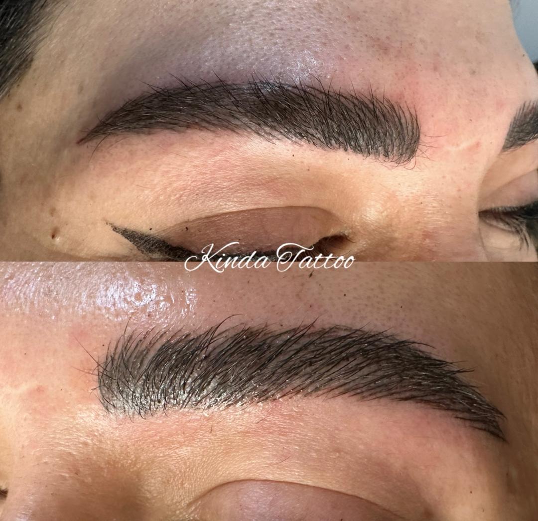 Microblading multiple clients transformation — Kinda Tattoo
