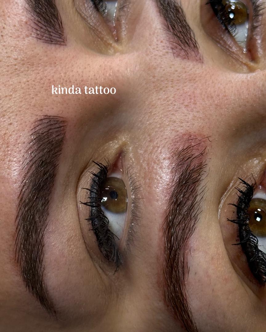Brow microblading before and after — Kinda Tattoo